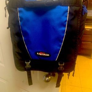 East pack book / computer bag blue and black